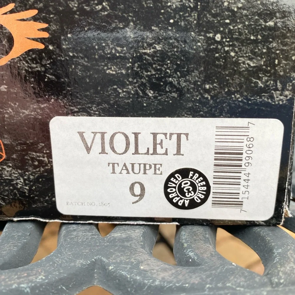 Freebird (Violet) Taupe Heeled Boots - Picture 4 of 7